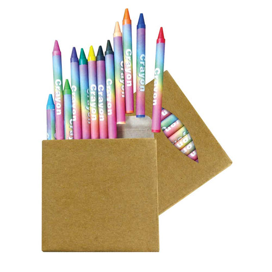 12-Color Wax Crayon Set