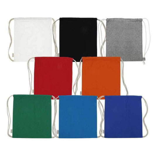 Recycled Cotton Drawstring Bags